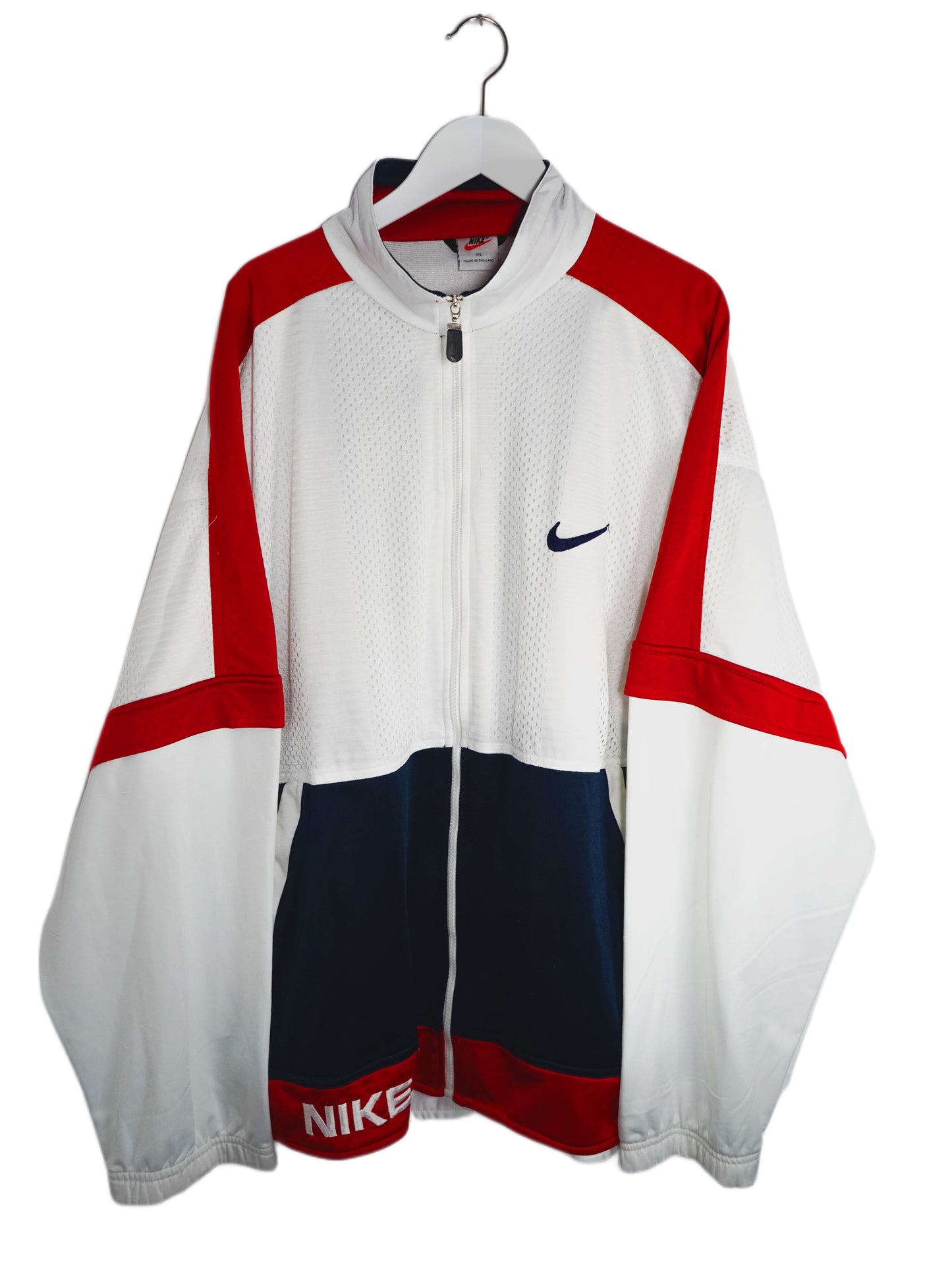 Nike Basketball Jacke Weiß, Rot, Blau