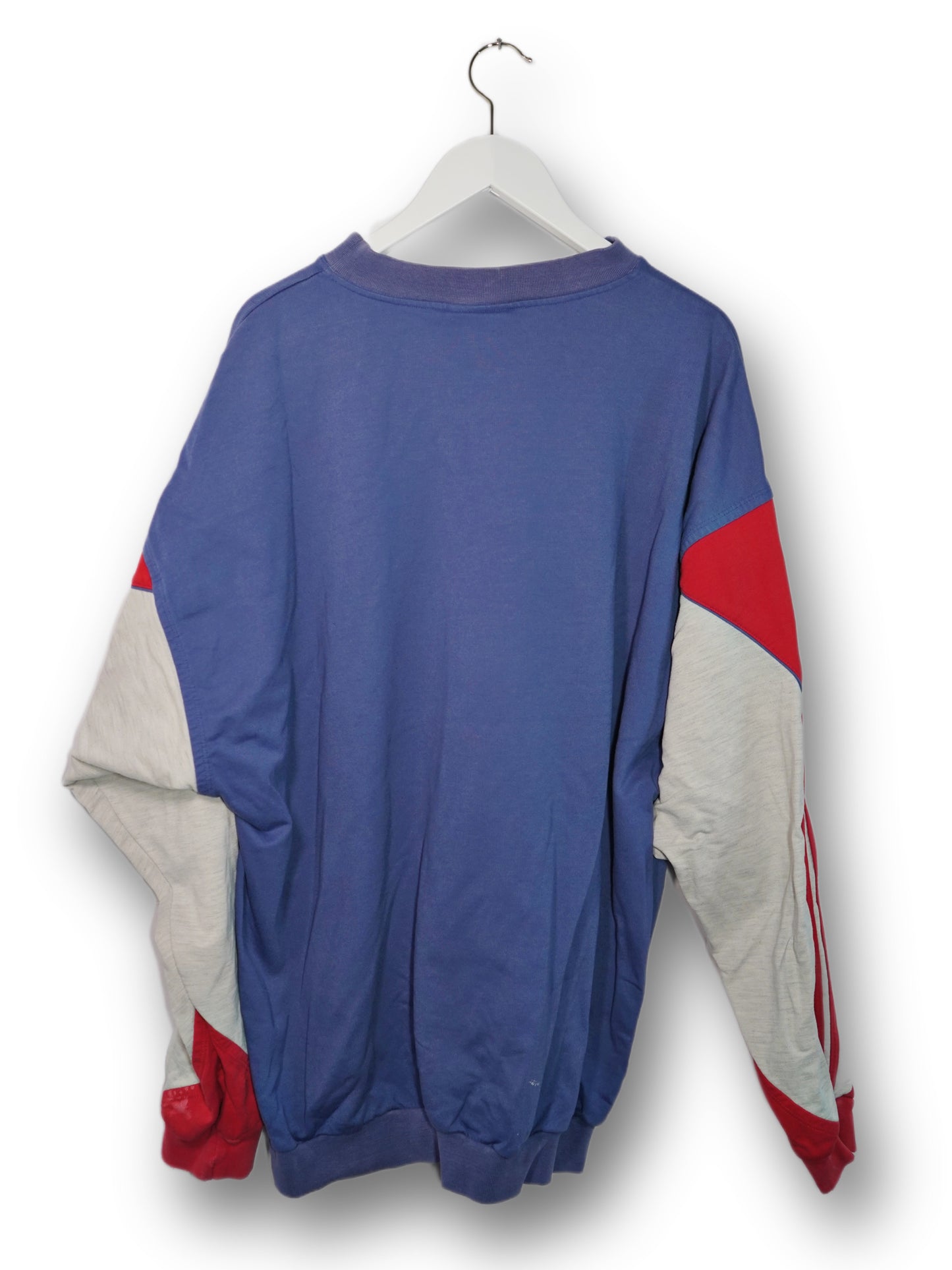 Adidas Vintage Sweater Blau Rot Grau